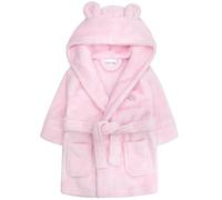 Bébé Garçons & Filles Unisexe Peignoir (Âges 6-24 Mois) Peluche Douce Flanelle Polaire à Capuche Peignoir de Bain - Rose, 18-24 Mois