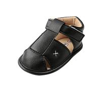 Bébé Garçons Semelle Souple des Sandales Bambin Antidérapant Été Chaussures,Noir,0-6 Mois