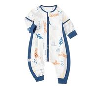Bebe Gigoteuse Ete 18-36 Mois 1.0 Tog, Bébé Gigoteuse avec Jambes, Surpyjama Bebe Fille et Garcon, Gigoteuse Manche Longue avec Pieds, Enfant Cadeau 1-3 Ans 70-110cm Naissance 100% Coton (100cm, F)