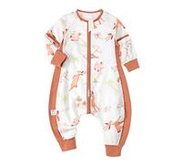 Bebe Gigoteuse Ete 18-36 Mois 1.0 Tog, Bébé Gigoteuse avec Jambes, Surpyjama Bebe Fille et Garcon, Gigoteuse Manche Longue avec Pieds, Enfant Cadeau 1-3 Ans 70-110cm Naissance 100% Coton (90cm, C)