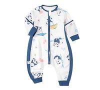 Bebe Gigoteuse Ete 18-36 Mois 1.0 Tog, Bébé Gigoteuse avec Jambes, Surpyjama Bebe Fille et Garcon, Gigoteuse Manche Longue avec Pieds, Enfant Cadeau 1-3 Ans 70-110cm Naissance 100% Coton (100cm, B)