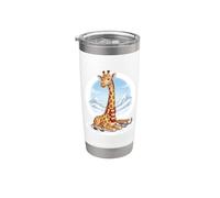 Bébé Girafe Avec Luge D’Hiver Gobelet isotherme en acier inoxydable double paroi