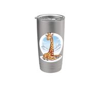 Bébé Girafe Avec Luge D’Hiver Gobelet isotherme en acier inoxydable double paroi