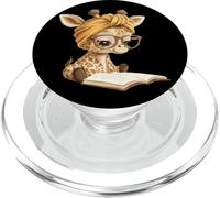 Bébé Girafe Livre Ouvert Lecture Animal Lover Graphic Portrait PopSockets PopGrip pour MagSafe