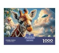 Bébé GiraffePuzzle 1000 Pièces Educa Jouet en Bois Cadeau Unique De l'art De La Décoration Maison Rurale Jeu Éducatif Challenge Toy Adultes Et Enfants À Partir De 14 Ans 70x50cm/1000pcs