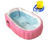 Bébé Gonflable - À, Bassin De Douche Pliable, Configuration De Pompe À Pied Facile, Fonction De Bain De Soins De La Pépinière Confortable, Salle De Bain De Voyage, Baigno