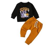 Bébé Halloween Costume 2 Pièces Ensemble Vetement Halloweens Bebes Vêtements de Nuit Assortis Sweat Pantalon Chauve-Souris Cosplay pour Carnaval