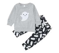 Bébé Halloween Costume Déguisement d'habillage d'halloween Bebe Ensembles de Pyjama Coton Citrouille Araignée Haut Pantalon Doux et Confortable pour Habillage Fête