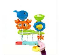 Bébé Jouet de Bain Krabbe, filateur d'eau avec Aspiration, Baignoire Douche Jeu, Jouet d'apprentissage pour la Main-œil-Coordination, Cadeau pour 1 2 3 4 Ans Jeunes Filles