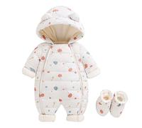 Bebe Jumpsuit Costume Capuche Tricoté Barboteuse Tricoté Polaire Combinaison Doublé Combinaison De Neige Enfant Deguisement Chic Manteau Ensemble De Pyjama Combinaison Garçon Fille 3-6 Mois
