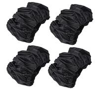 Bébé Landau Poussette à la poussière Housse Protection Anti-Poussière Couvertures de protection des roues 4 Housse de Pluie de Enfant Bébé Poussette Landau étanche protection UV Accessoires (Noir)(L)
