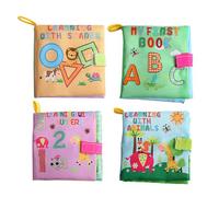 Bébé lavable doux tissu livre jouets infantile enfants début éducatif hochet jouet géométrie/lettre/numéro/animaux livres d'apprentissage