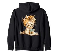 Bébé Licorne Petit Livre Lecture Fantaisie Graphique Portrait Sweat à Capuche