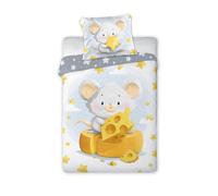 Linge de lit bébé 100x135 Souris câline
