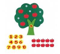 Bébé Maths Numéro 1-10 Carotte Pommier Animal Bricolage Armure Tissu Montessori Matériaux Jouet Éducatif Préscolaire Outils D'enseignement