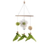 Bébé Mobile, Bébé Carillons Eoliens, Mobile Musical Lit Bébé Bois Abeilles Fleurs Avec Boule en Feutre, Pendentif Suspendus de Chambre D'Bébé, Cloche de Lit à Mobile Garçon Et Fille