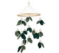 Bébé Mobile Bois 3D Feuilles Et Perles en Bois Lit Bébé Carillon à Vent Hochet Jouet Eveil Nouveau-né Suspension Lit D'enfant Cloche Jouets Garçon Fille Pendentif Lit Bébé Table à Langer Décor