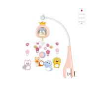 Bébé Mobile de Berceau Musical avec Projection et Lumineux, Mobile Lit Bébé Rotatif à 360°, Mobile Animaux Bébé, Jouet Hochets Rotatifs Suspendus, Boîte à Musique Télécommandée, Cadeau Nouveau-né