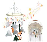 Bébé mobile suspension en feutre renard arbre nuage berceau mobile mignon boho baby crèche décor pour garçons filles