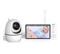 Bébé Moniteur 5"" LCD -PIMPIMSKY- Babyphone Vidéo- Ecoute Bébé Video- Camera Surveillance avec écran d'affichage-Couleur