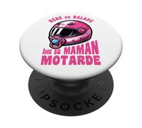 Bébé Motard - en Balade avec Maman Bikeuse Mini Rider Stylé PopSockets PopGrip Adhésif