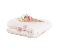Bébé Mousseline Serviettes de Bain, Morbuy 100% Coton 6 Couches Chaud Bébé Serviettes Impression Naturel Antibactérien doux Confortable Sain Couverture (105x105cm, Pêche)