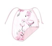 Bébé Nellys Bébé bavoir réversible, coton/velours, Flamingo - rose