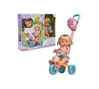 Nenuco - Tricycle, Ensemble de Jouets avec poupée, Accessoires et Tricycle avec Roues et Ceinture pour Le Transporter, pour Enfants à partir de 3 Ans, Famosa (700017103)