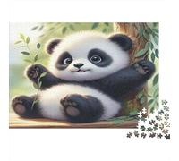 Bébé Panda Mignon Puzzles 1000 Pièces Papier recyclé pour Adultes Puzzle pour Adultes Jeu éducatif pour décompression Cadeau Amusant pour la Maison 38x26cm/1000pcs