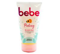 bebe Exfoliant pour peaux délicates 150 g, nettoyage doux du visage avec extrait et parfum d'abricot, nettoyage en profondeur pour peaux normales et mixtes