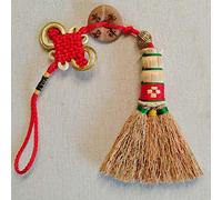 Bébé Pendentif De Balai De Chevet Décoration Mauvais Esprit Dormant Bébé Mini Balai, Plants De Sorgho, Fabrication De Paille(Colour:Bouton De Sécurité)