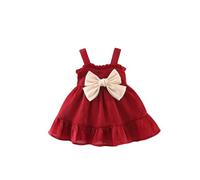 Bébé Petites Enfant Filles Robes en Tulle sans Manches Robe Soiree Princesse pour Les Fêtes Anniversaires et Mariages Robe de Fille de Fleur Filles Robes Été Dress Fille de Princesse Bowknot