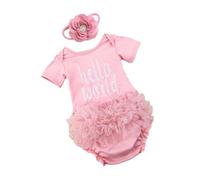 Bébé Photoshoots Tenue Lettre Thème Barboteuse Robe &Bandeau Ensemble Nouveau-nés Mémoire Photographie Accessoires Nouveau-nés Photographie Barboteuse