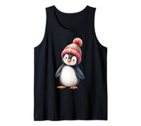 Bébé Pingouin Mignon avec Bonnet d’Hiver - Style Dessin Anim Débardeur