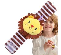 Bébé Poignet - Jouet en Peluche avec Bracelet Animal, Amusant pour Pieds | Hochet Éducatif pour Bras et Main Jouet de Développement Sensoriel, Cadeau Interactif pour