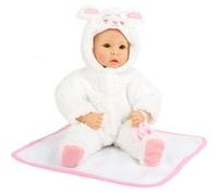 Bébé poupée Agneau avec Couverture, grenouillère et Sucette Inclus, 40 cm G