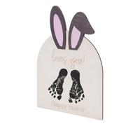 Bébé Première Empreinte Art Bois Message Card Joyeux Empreinte Signe Décoration de maternelle Nouveau-né Photographie Nouveau-né Photographie Accessoires de séance photo