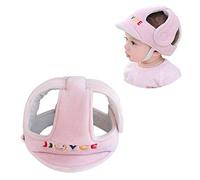 Bébé Protection de la tête, Respirante Sécurité Casque Protecteur, Capuchon de Protection Harnais Chapeau pour Tout-petits Bébés Apprennent à marcher, Rose