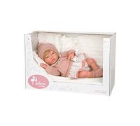 BEBE REBORN ABRIL 40 CM. MANTA ROSA