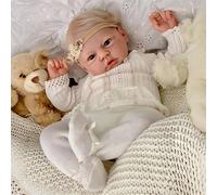 Bébé Reborn Réaliste Poupée Fille 20 Pouces Corps en Souple Faite à la Main Nouveau-né Bébé Fille Ressemblant à Un Vrai Bébé Yeux Ouverts