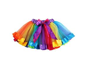 BéBé Robe Dancewear, OverDose Filles Des Gamins Jupon Arc En Ciel Pettiskirt Bowknot Jupe Tutu Rainbow Robe (1-3 ans)