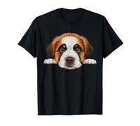 Bébé Saint Bernard Chiot Gros Plan Chien Portrait T-Shirt