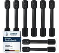 Bébé Sécurité Verrouillage,Lot De 8 Sécurité Placard Enfants Serrures Avec Adhésif 3m,Bébé Sécurité Serrures Pour Armoires,Tiroirs,Réfrigérateur,Toilettes Sans Perçage (Noir)
