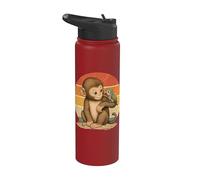 Bébé singe et bébé perroquet amis Stainless Steel Insulated Water Bottle