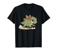Bébé stégosaure en Cours d'exécution Dinosaure Mignon Dessin animé T-Shirt