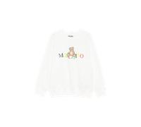 Bebe sweat-shirt unisexe Moschino HNF08V_BIANCO WHITE 6 ANNI