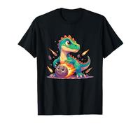 Bébé T Rex Kawaii avec Une Jolie scène d'amis météores T-Shirt