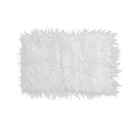 Tapis de Photographie en Fourrure Douce pour bébé - pour Photographie de Nouveau-né - Blanc