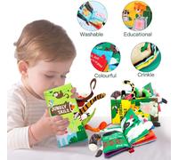 Bébé Tissu Livres, Jouet Educatif Intelligence Development Animale Cloth Apprentissage et Activité Jouets pour Bambin Enfants Bébé