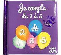 Bébé touche-à-tout - Je compte de 1 à 5 - Livre matières bébé - Imagier photo avec matières à toucher - Dès 12 mois